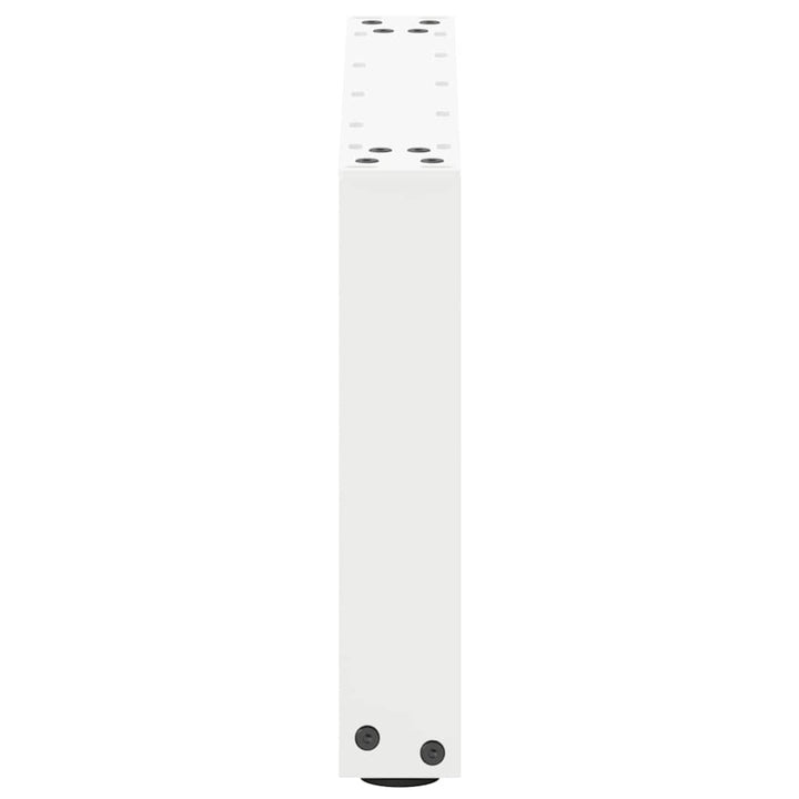 sofabordsben U-formet 2 stk. hvid 50x(30-31) cm stål