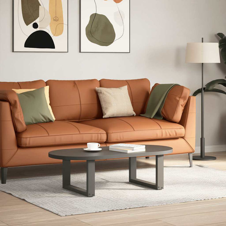 sofabordsben U-formet 2 stk. antracit 50x(30-31) cm stål