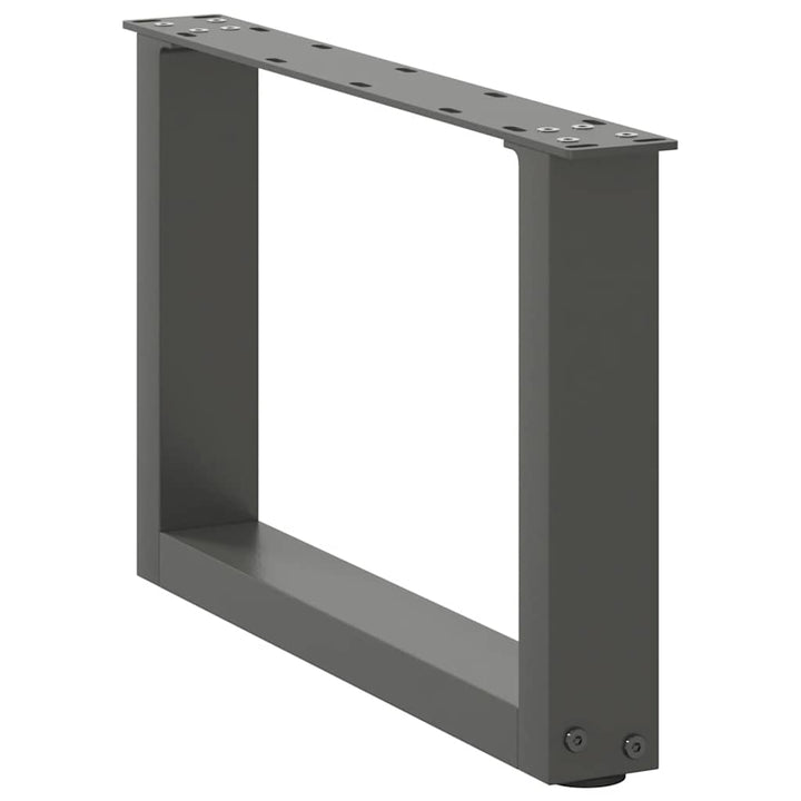 sofabordsben U-formet 2 stk. antracit 50x(30-31) cm stål