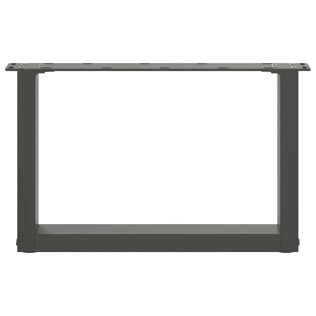 sofabordsben U-formet 2 stk. antracit 50x(30-31) cm stål