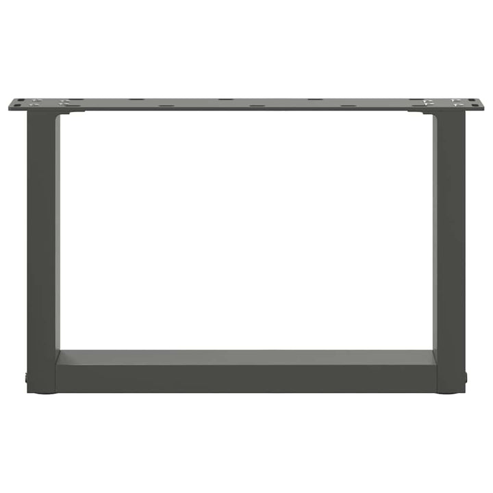 sofabordsben U-formet 2 stk. antracit 50x(30-31) cm stål