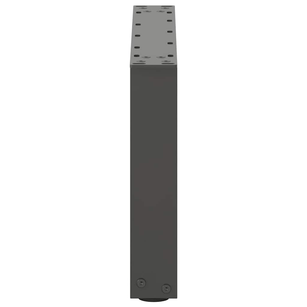 sofabordsben U-formet 2 stk. antracit 50x(30-31) cm stål