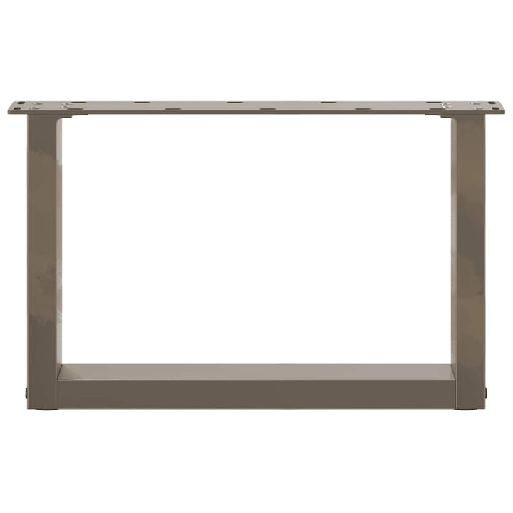 sofabordsben U-formet 2 stk. naturstål 50x(30-31) cm stål