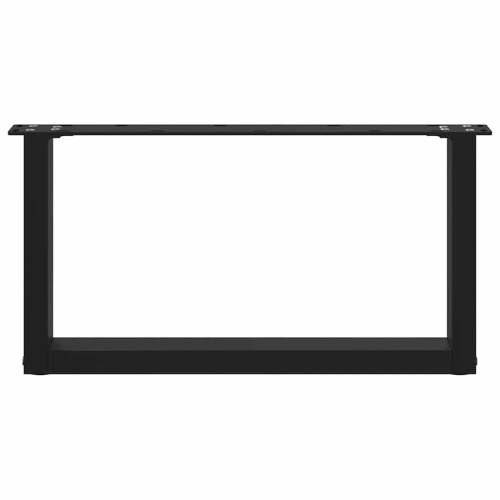 sofabordsben U-formet 2 stk. sort 60 x (30-31) cm stål