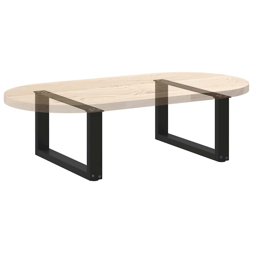 sofabordsben U-formet 2 stk. sort 60 x (30-31) cm stål