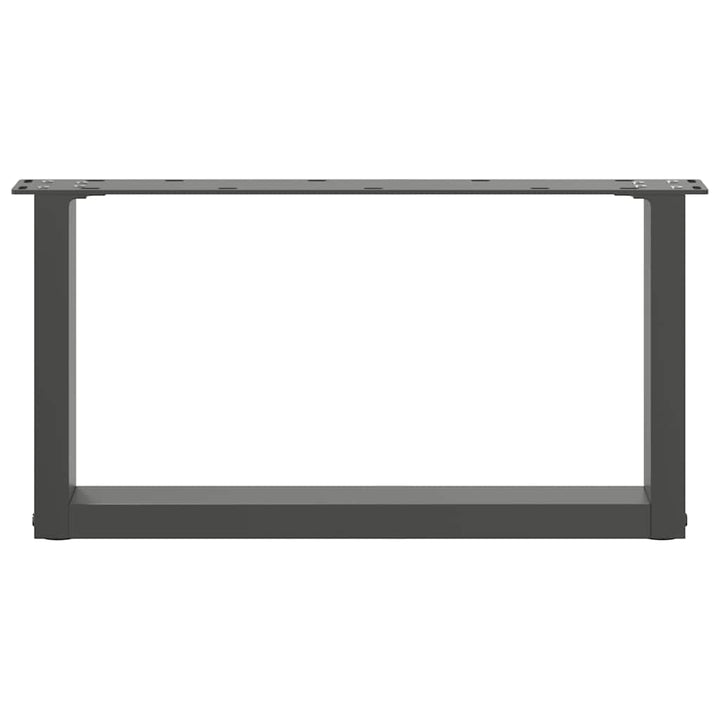 sofabordsben U-formet 2 stk. antracit 60x(30-31) cm stål