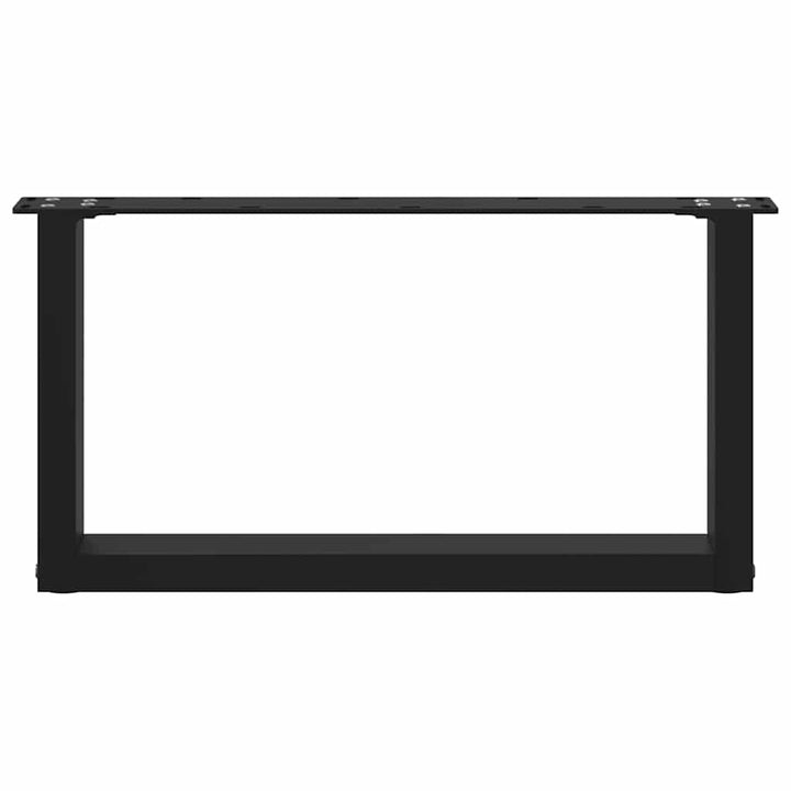 sofabordsben U-formet 2 stk. sort 70 x (30-31) cm stål