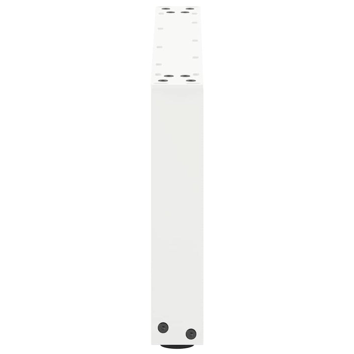 sofabordsben U-formet 2 stk. hvid 70x(30-31) cm stål