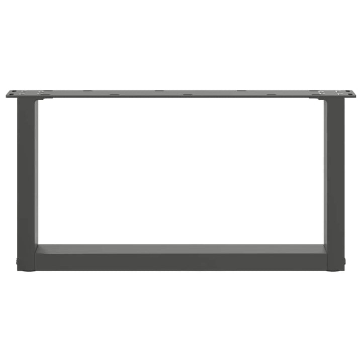 sofabordsben U-formet 2 stk. antracit 70x(30-31) cm stål