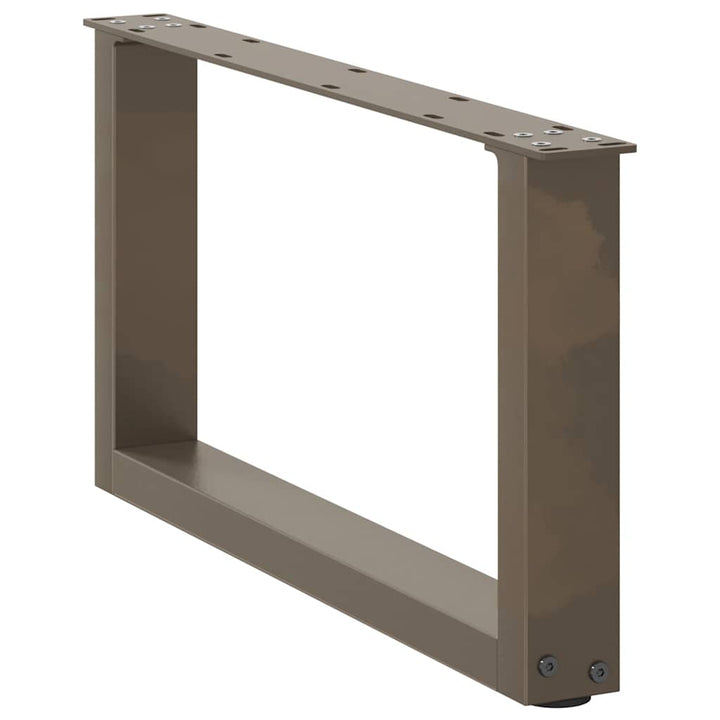 sofabordsben U-formet 2 stk. naturstål 70x(30-31) cm stål