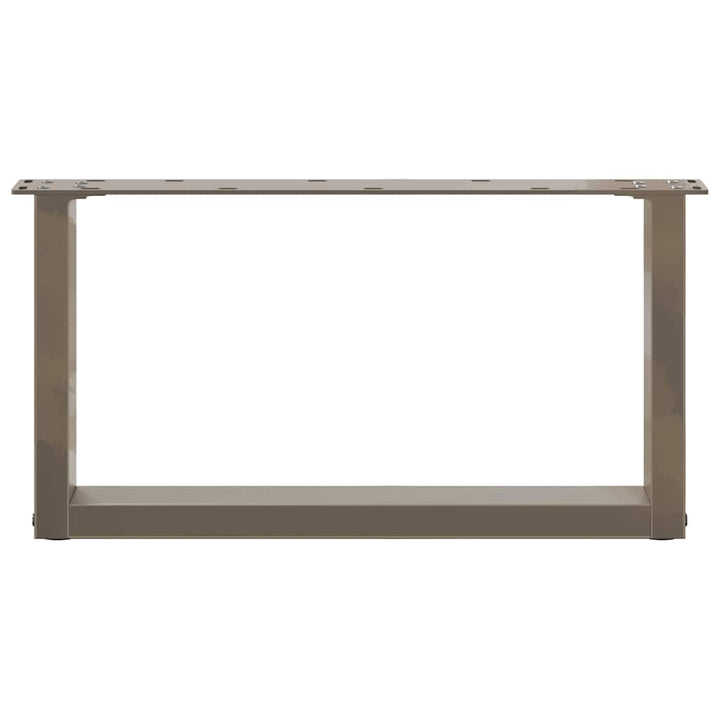 sofabordsben U-formet 2 stk. naturstål 70x(30-31) cm stål