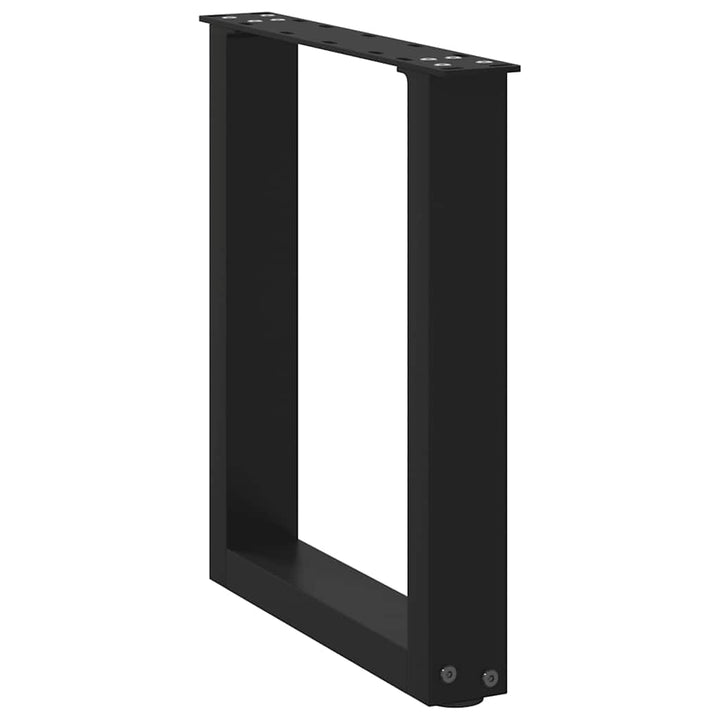 sofabordsben U-formet 2 stk. sort 28 x (42-43) cm stål