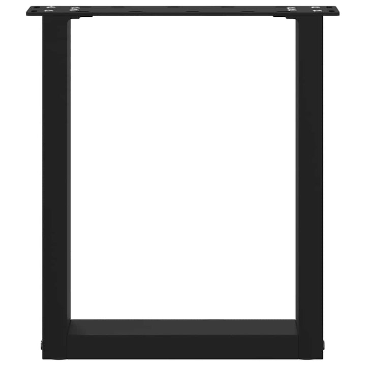sofabordsben U-formet 2 stk. sort 28 x (42-43) cm stål