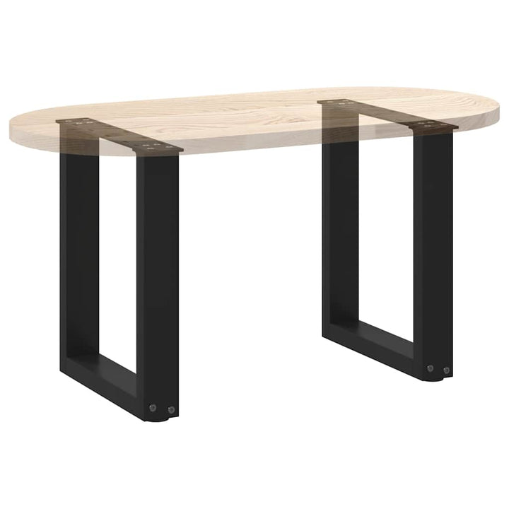 sofabordsben U-formet 2 stk. sort 28 x (42-43) cm stål