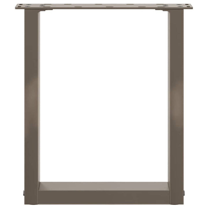 sofabordsben U-formet 2 stk. naturstål 28 x (42-43) cm stål