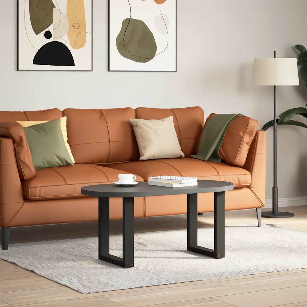 sofabordsben U-formet 2 stk. sort 38 x (42-43) cm stål