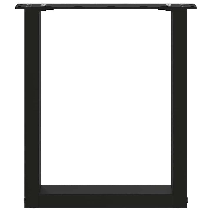 sofabordsben U-formet 2 stk. sort 38 x (42-43) cm stål