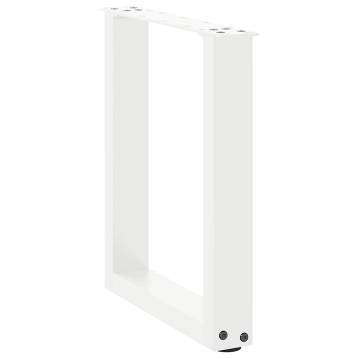 sofabordsben U-formet 2 stk. hvid 38 x (42-43) cm stål