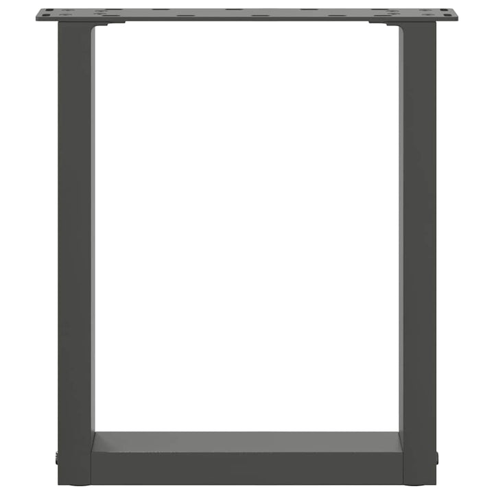 sofabordsben U-formet 2 stk. antracit 38 x (42-43) cm stål
