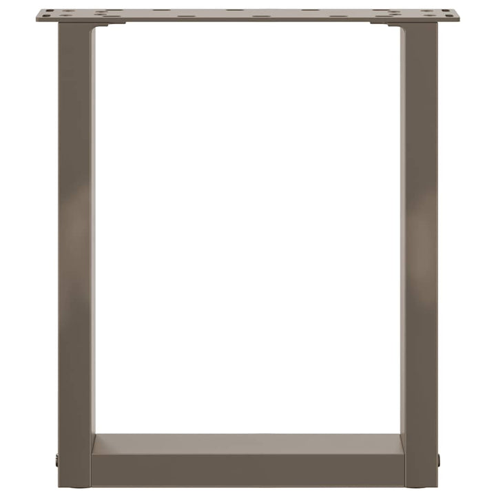 sofabordsben U-formet 2 stk. naturstål 38 x (42-43) cm stål