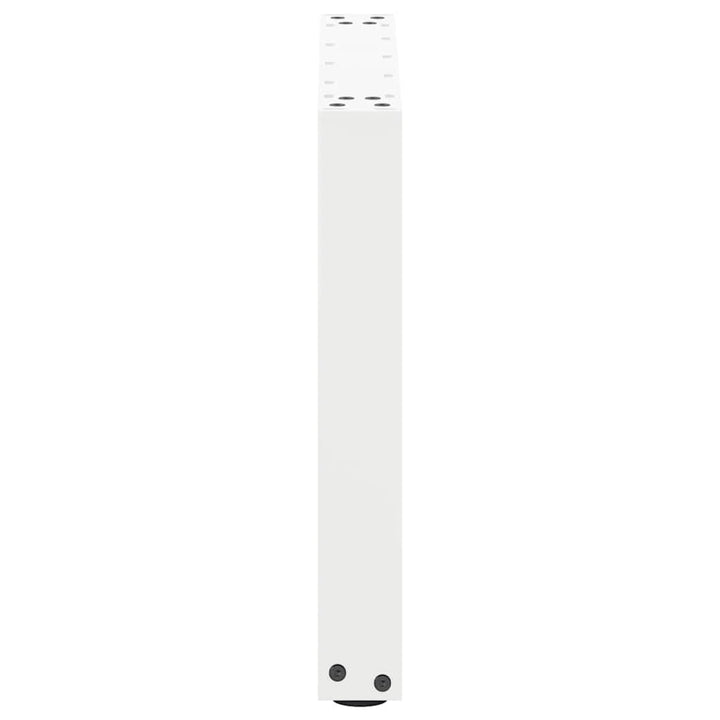 sofabordsben U-formet 2 stk. hvid 50x(42-43) cm stål
