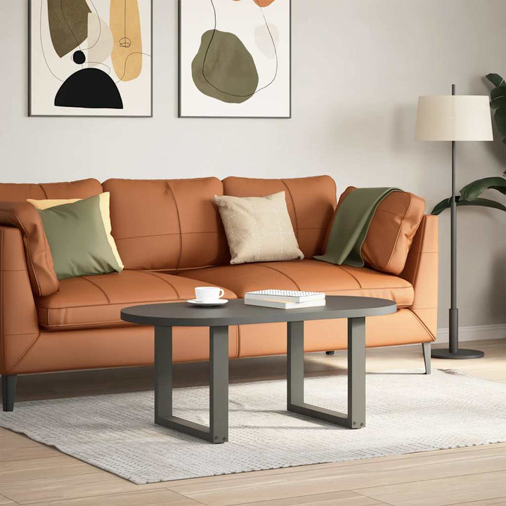 sofabordsben U-formet 2 stk. antracit 50x(42-43) cm stål