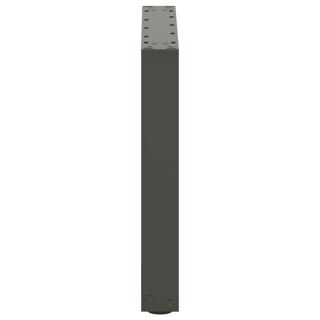 sofabordsben U-formet 2 stk. antracit 50x(42-43) cm stål