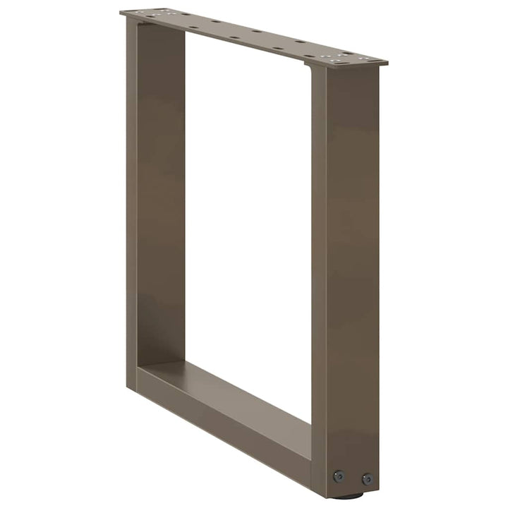 sofabordsben U-formet 2 stk. naturstål 50x(42-43) cm stål