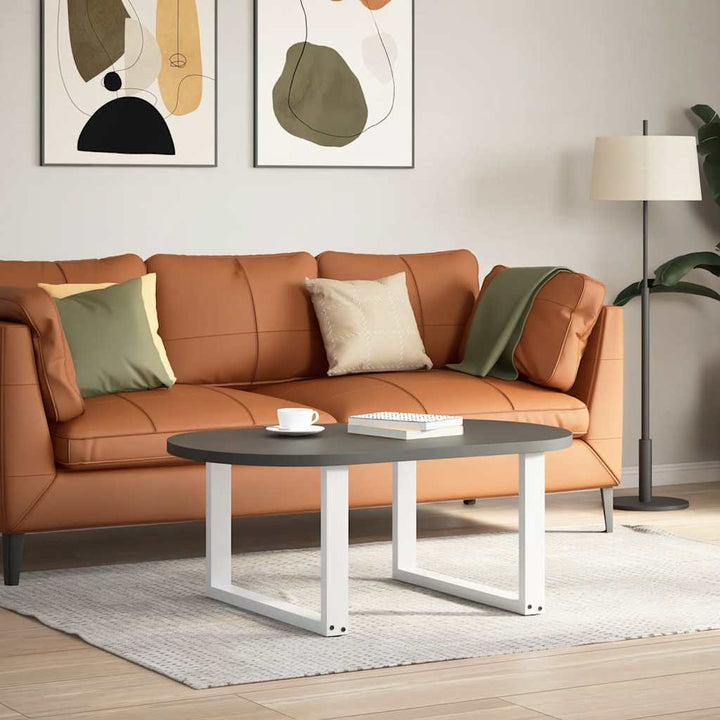 sofabordsben U-formet 2 stk. hvid 60 x (42-43) cm stål