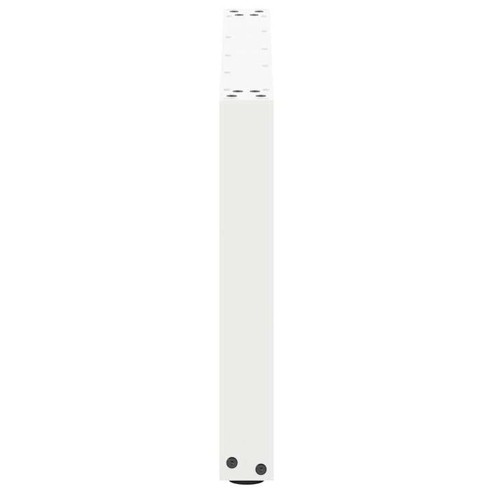 sofabordsben U-formet 2 stk. hvid 60 x (42-43) cm stål