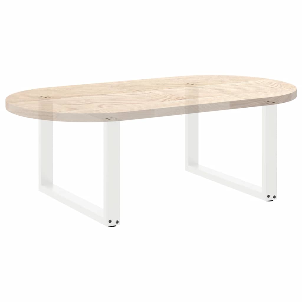 sofabordsben U-formet 2 stk. hvid 70 x (42-43) cm stål