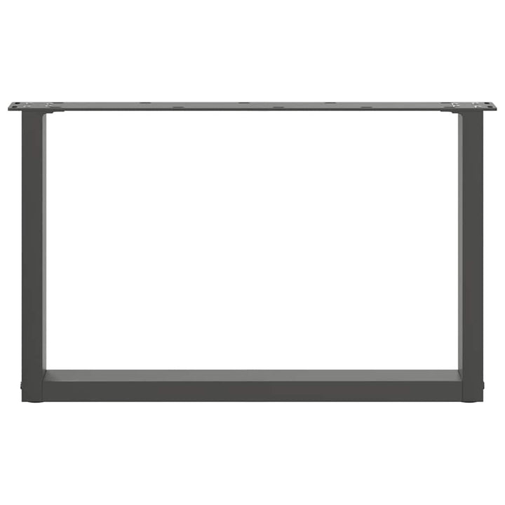 sofabordsben U-formet 2 stk. antracit 70 x (42-43) cm stål