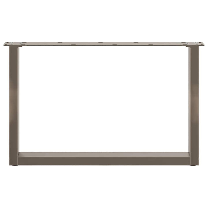 sofabordsben U-formet 2 stk. naturstål 70 x (42-43) cm stål