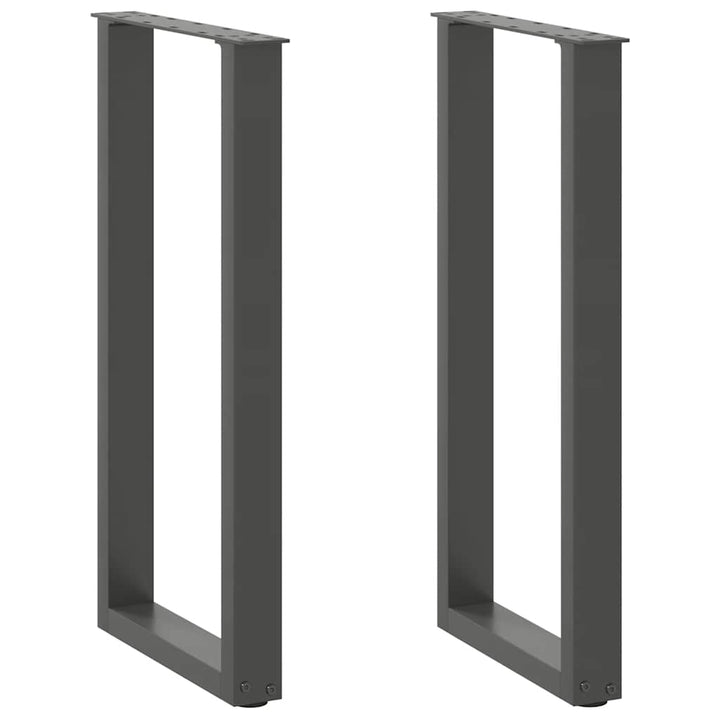 konsolbordben U-formet 2 stk. antracit 28 x (72-73) cm stål