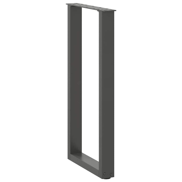 konsolbordben U-formet 2 stk. antracit 28 x (72-73) cm stål