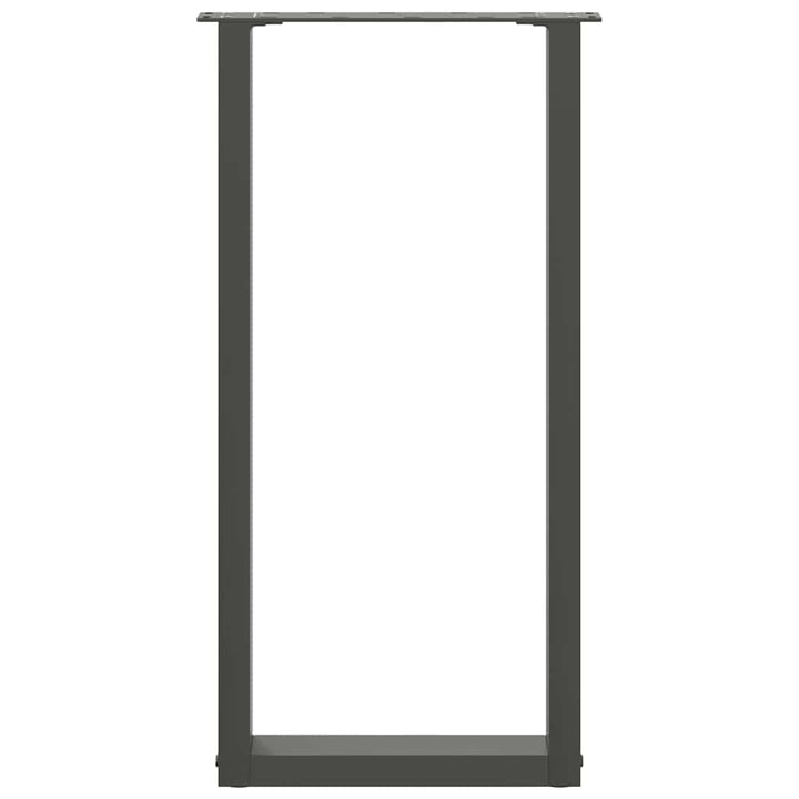 konsolbordben U-formet 2 stk. antracit 28 x (72-73) cm stål