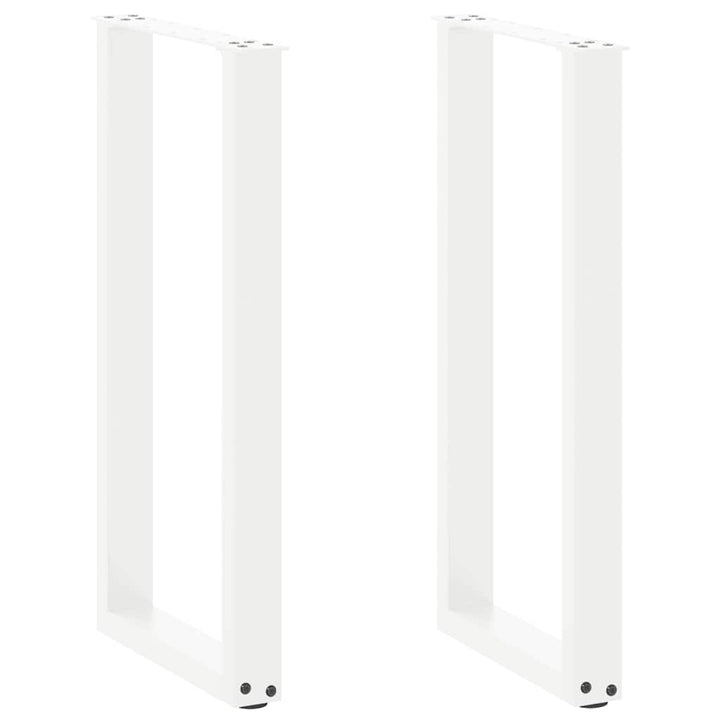 konsolbordben U-formet 2 stk. hvid 38 x (72-73) cm stål