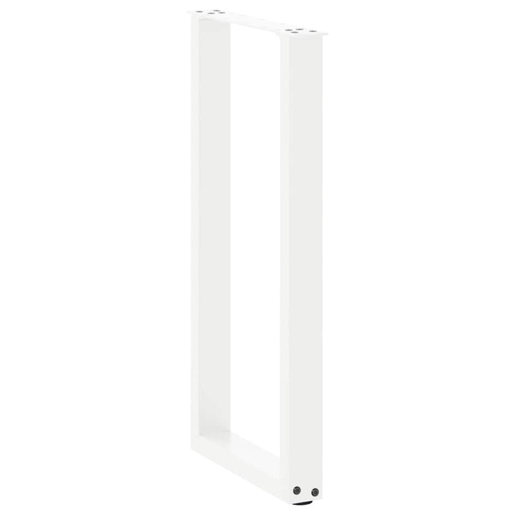 konsolbordben U-formet 2 stk. hvid 38 x (72-73) cm stål