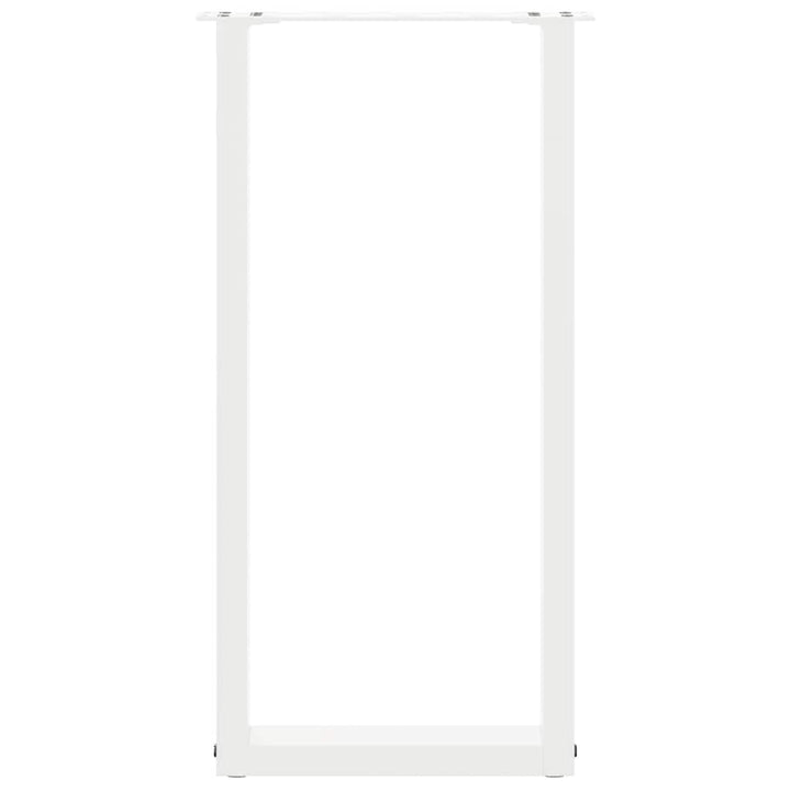 konsolbordben U-formet 2 stk. hvid 38 x (72-73) cm stål