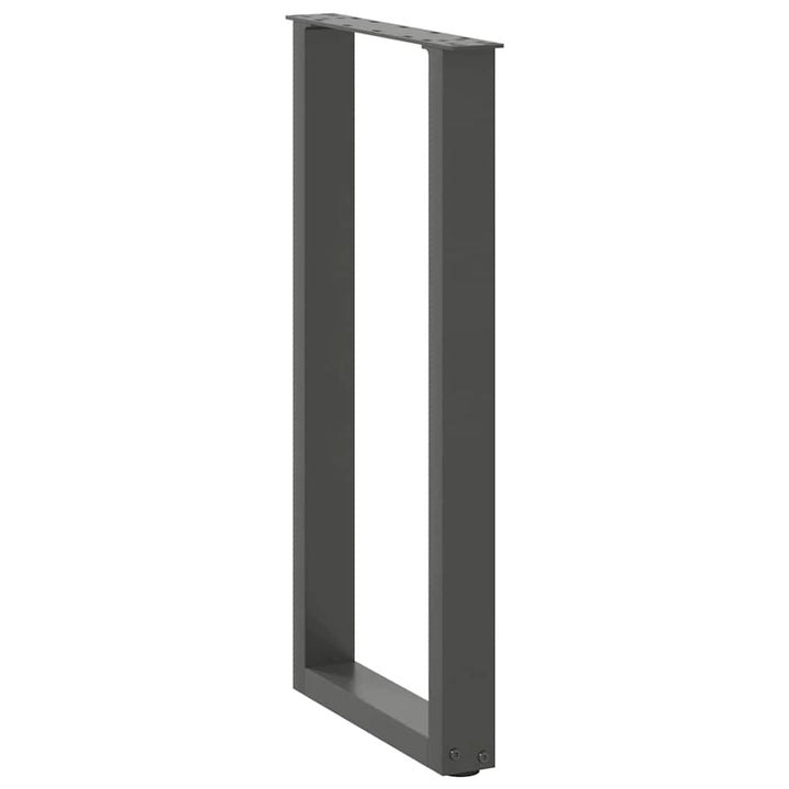 konsolbordben U-formet 2 stk. antracit 38 x (72-73) cm stål