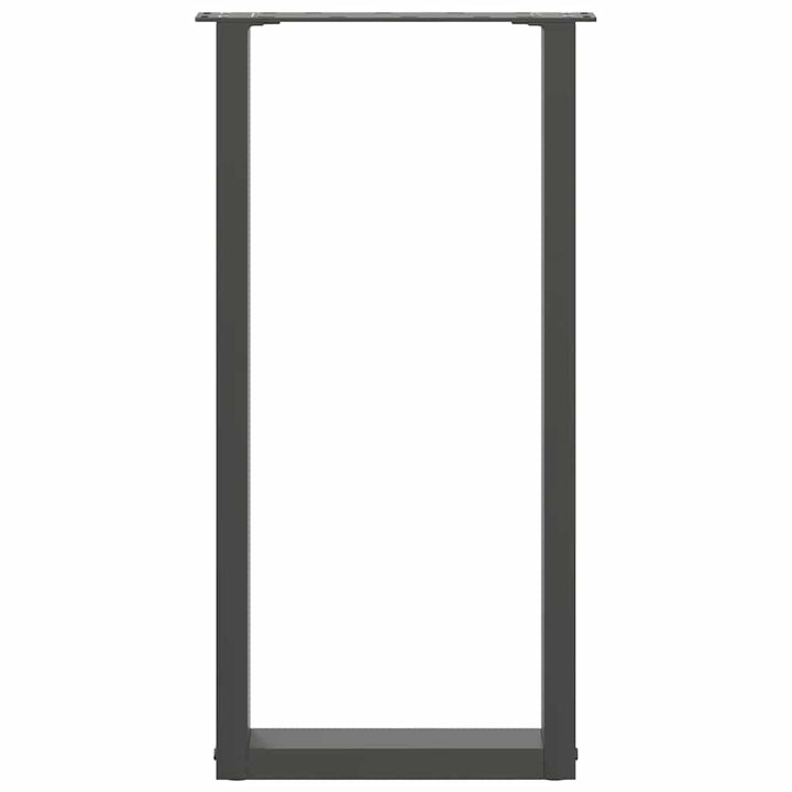 konsolbordben U-formet 2 stk. antracit 38 x (72-73) cm stål