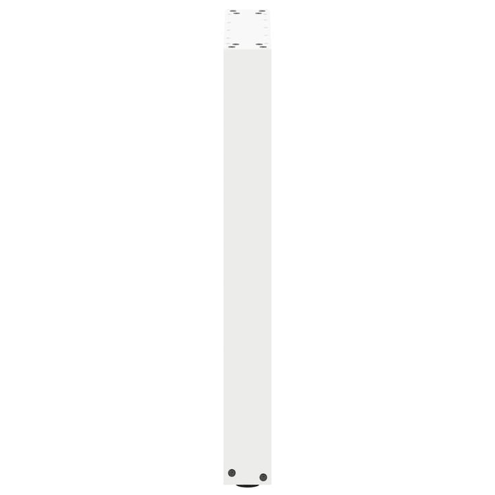 spisebordsben U-formet 2 stk. hvid 50x(72-73) cm stål