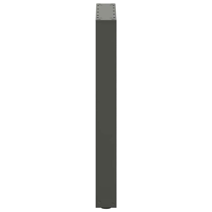spisebordsben U-formet 2 stk. antracit 50x(72-73) cm stål