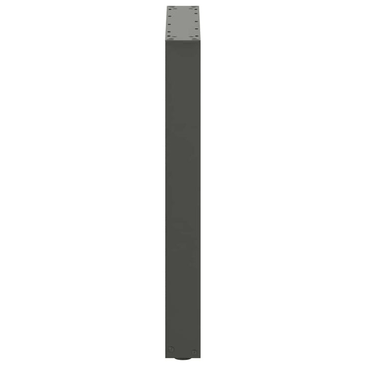 spisebordsben U-formet 2 stk. antracit 60 x (72-73) cm stål