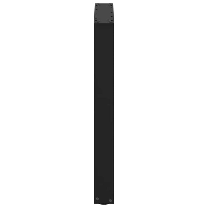 spisebordsben U-formet 2 stk. sort 70 x (72-73) cm stål