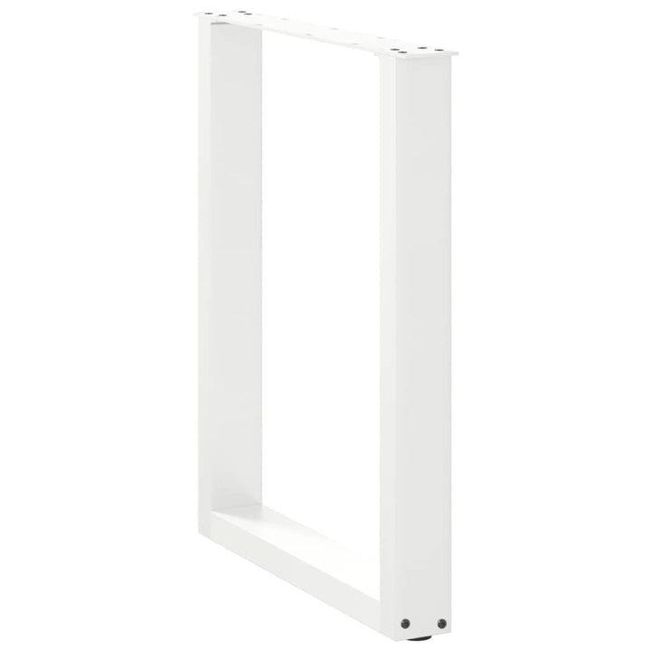 spisebordsben U-formet 2 stk. hvid 70 x (72-73) cm stål