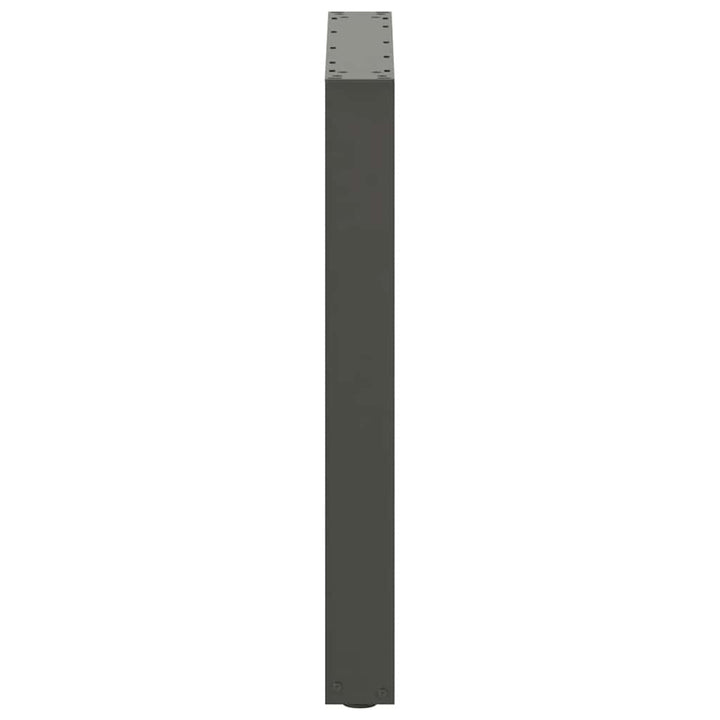 spisebordsben U-formet 2 stk. antracit 70 x (72-73) cm stål