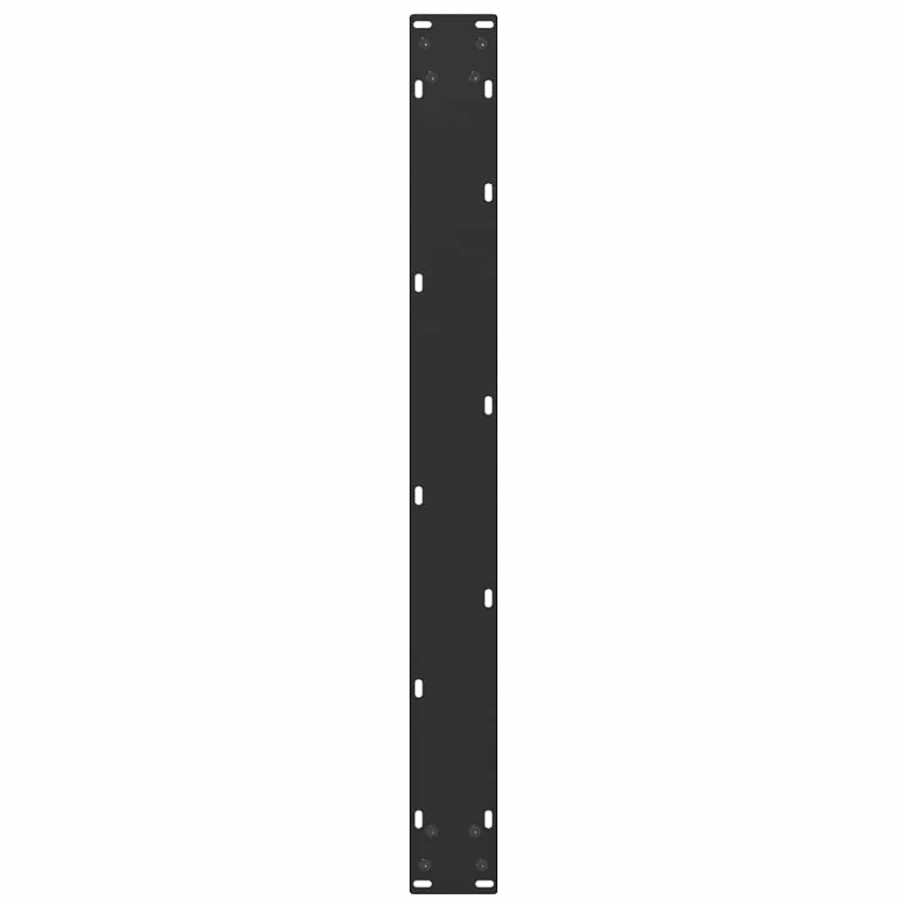 spisebordsben U-formet 2 stk. sort 80 x (72-73) cm stål