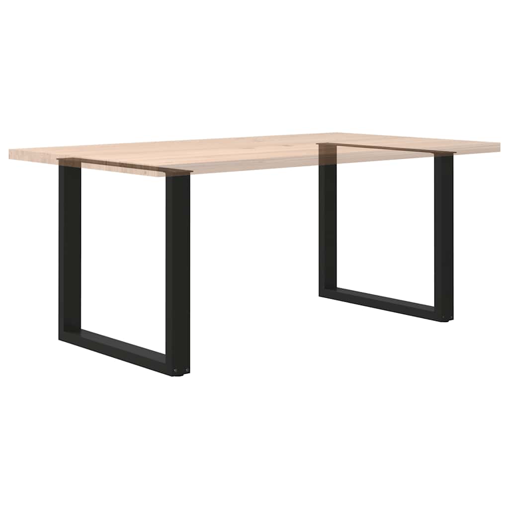 spisebordsben U-formet 2 stk. sort 80 x (72-73) cm stål