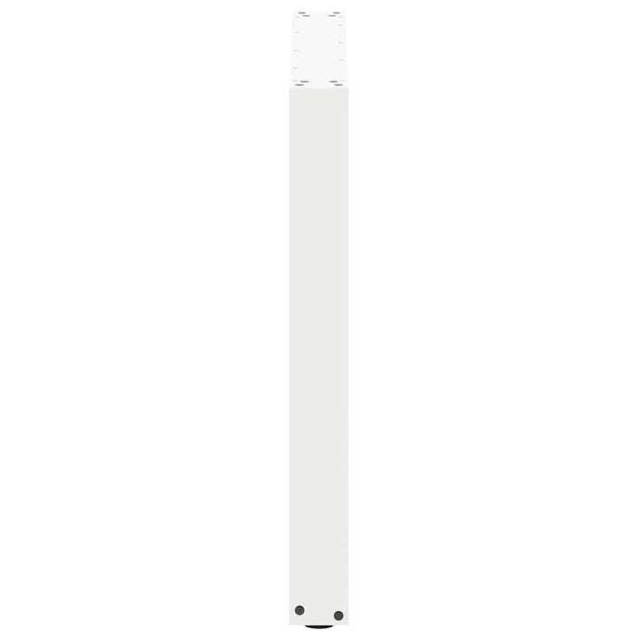 spisebordsben U-formet 2 stk. hvid 80x(72-73) cm stål